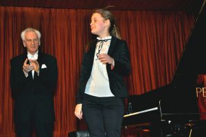 1157th Liszt Evening, the "Franz Liszt" Music School in Glogow, 20th April 2015. Rozalia Kierc and Juliusz Adamowsk.  Photo by  Jerzy Popiel.